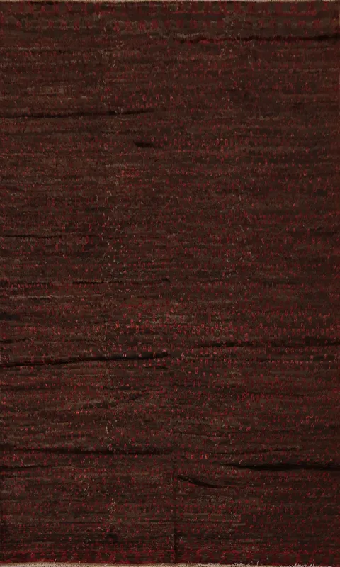 Dark Brown Moroccan Wool Area Rug 6x10