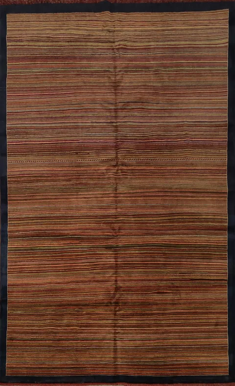 Striped Gabbeh Kashkoli Modern Area Rug 6x8