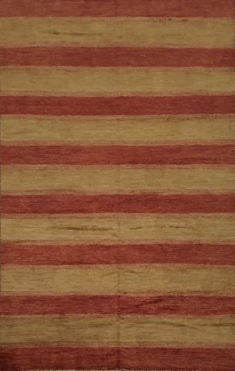 Striped Gabbeh Kashkoli Oriental Area Rug 6x9