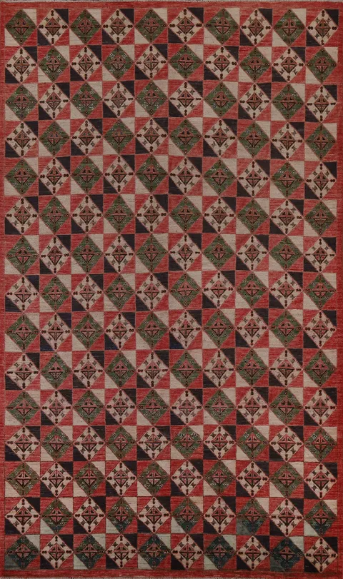 Vegetable Dye Kazak Oriental Area Rug 6x10