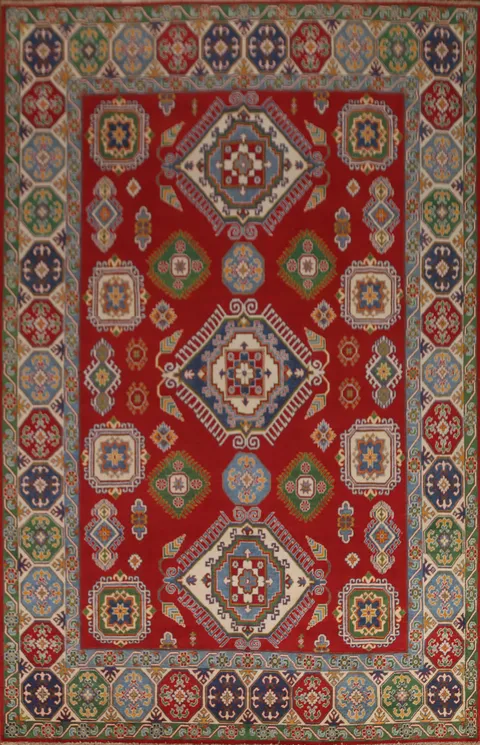 Vegetable Dye Kazak Oriental Area Rug 9x12