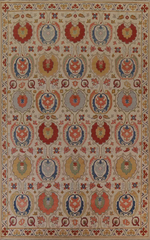 All-Over Kazak Vegetable Dye Area Rug 9x13