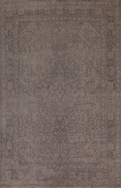 Distressed Tabriz Persian Area Rug 6x9