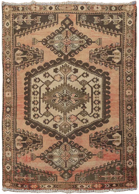 Timeless Geometric Patterns Adorn This Classic Vintage Rug 3x5