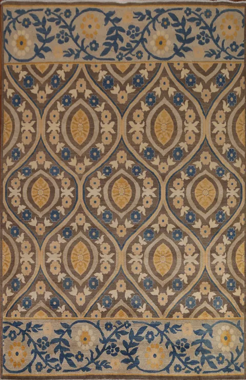 All-Over Brown Gabbeh Area Rug 8x11