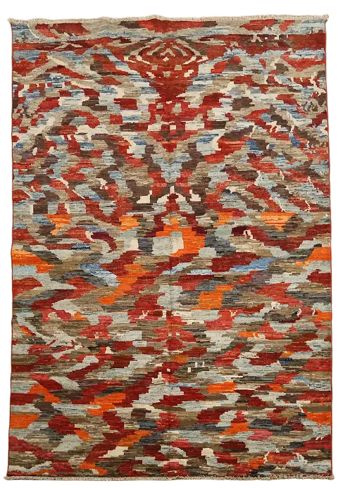 Gabbeh Kashkoli Abstract Area Rug 7x10