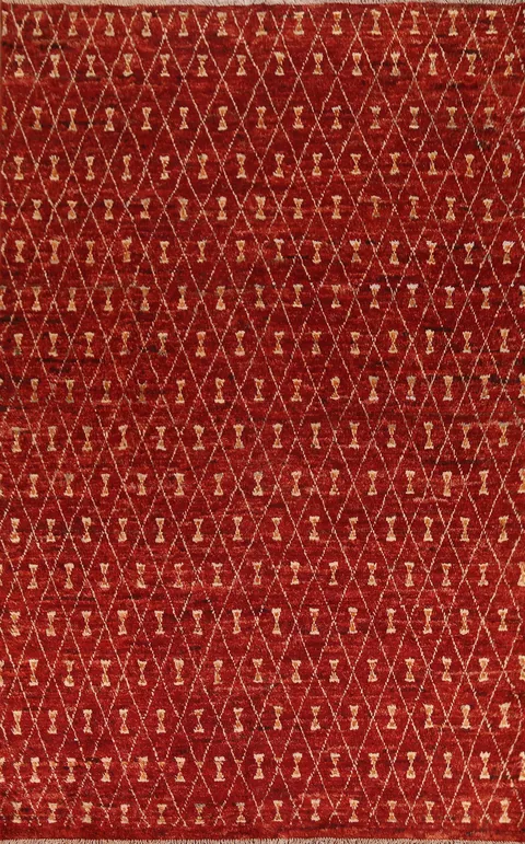 Geometric Moroccan Wool Area Rug 7x10