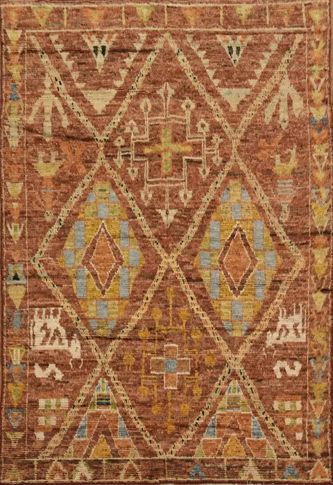 Tribal Moroccan Oriental Area Rug 7x10
