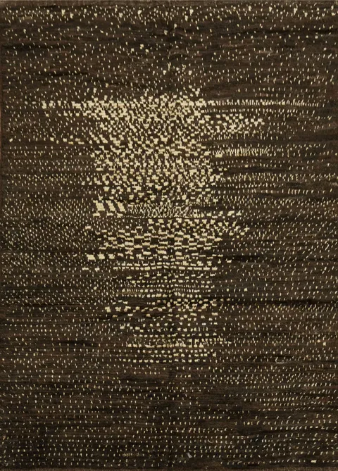 Dark Brown Moroccan Oriental Area Rug 6x8