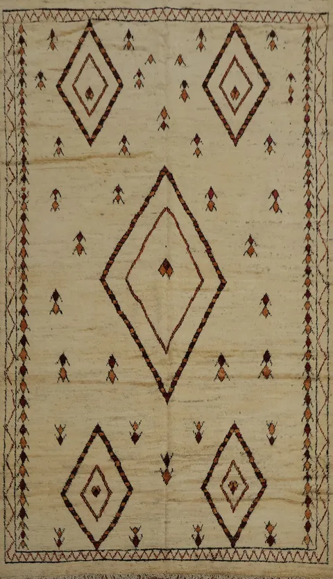 Tribal Moroccan Oriental Area Rug 6x10