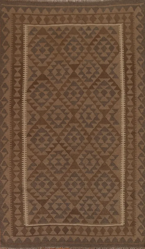 Geometric Kilim Hand Woven Area Rug 5x8