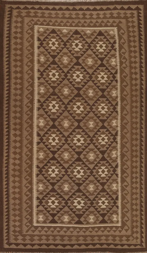 Geometric Kilim Hand Woven Area Rug 7x10