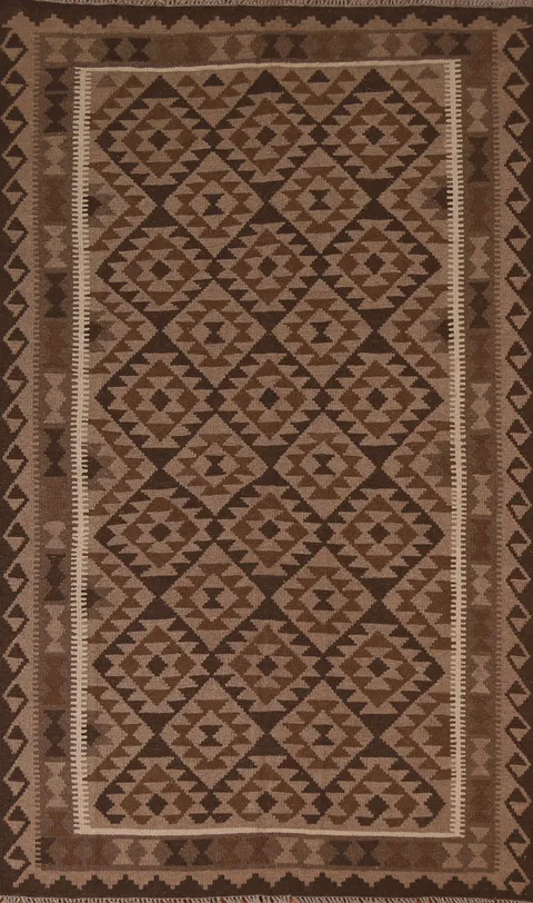 Geometric Kilim Hand Woven Area Rug 5x8