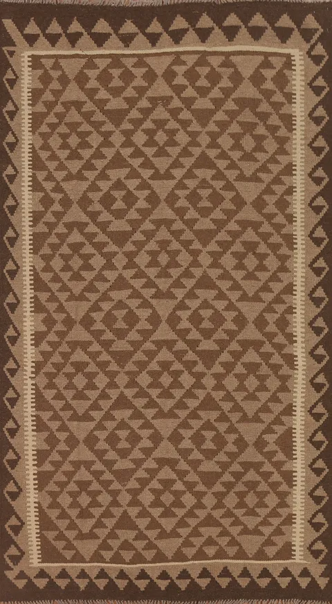 Geometric Wool Kilim Oriental Area Rug 5x8