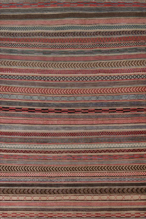 Striped Gabbeh Kashkoli Oriental Area Rug 5x7