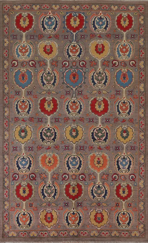 All-Over Kazak Handmade Area Rug 7x10