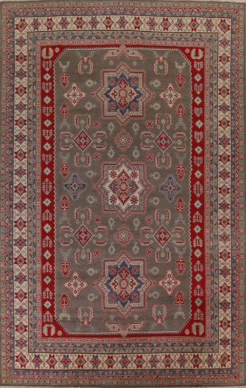 Geometric Kazak Oriental Area Rug 10x13