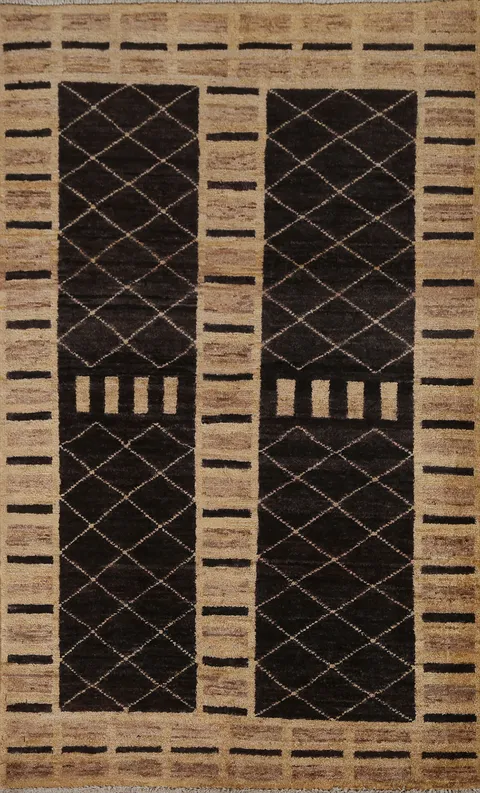 Geometric Gabbeh Kashkoli Oriental Area Rug 3x5