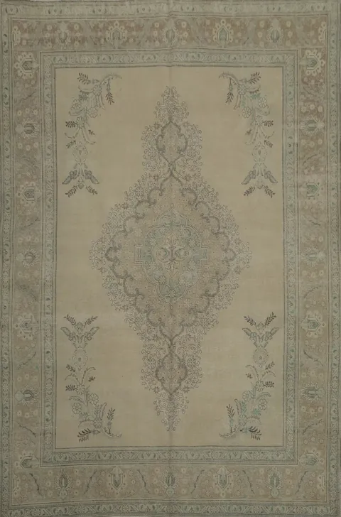 Timeless Tabriz Persian Area Rug 10x13 with Floral and Medallion Design