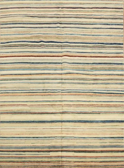 Striped Gabbeh Kashkoli Oriental Area Rug 7x10