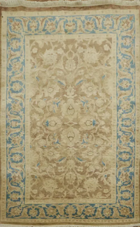 Vegetable Dye Oushak Turkish Area Rug 3x5