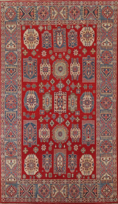 Geometric Kazak Pakistan Area Rug 6x10