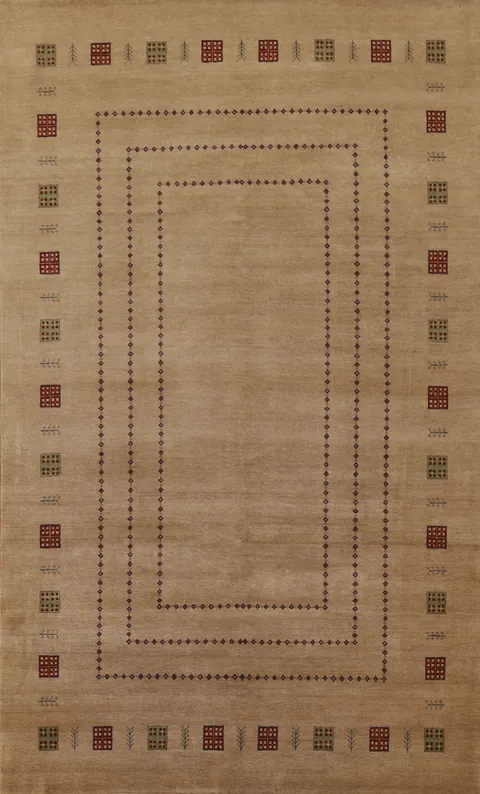Geometric Gabbeh Kashkoli Oriental Area Rug 7x10