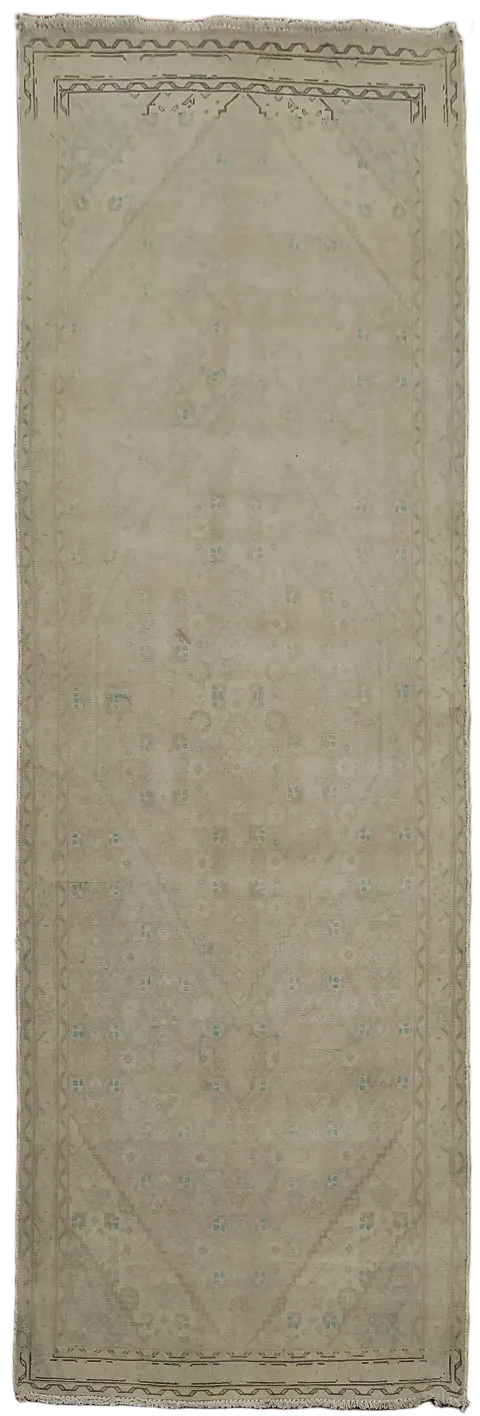 Vintage Wool Mahal Persian Runner Rug 3x10
