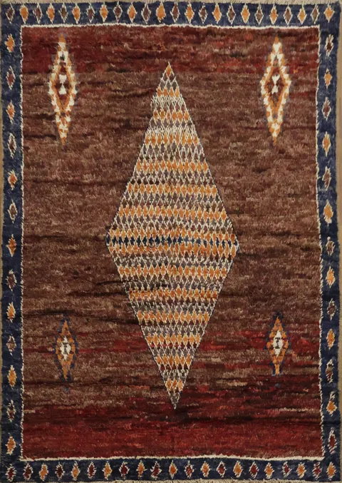 Geometric Moroccan Wool Area Rug 6x8