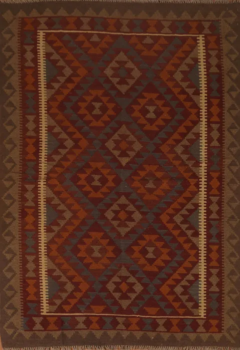 Tribal Kilim Oriental Wool Area Rug 5x7