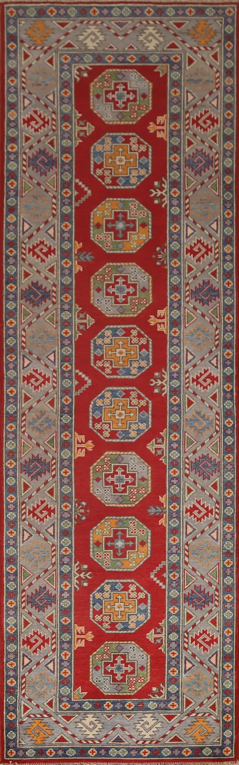 Handmade Kazak Oriental Runner Rugs 3x10