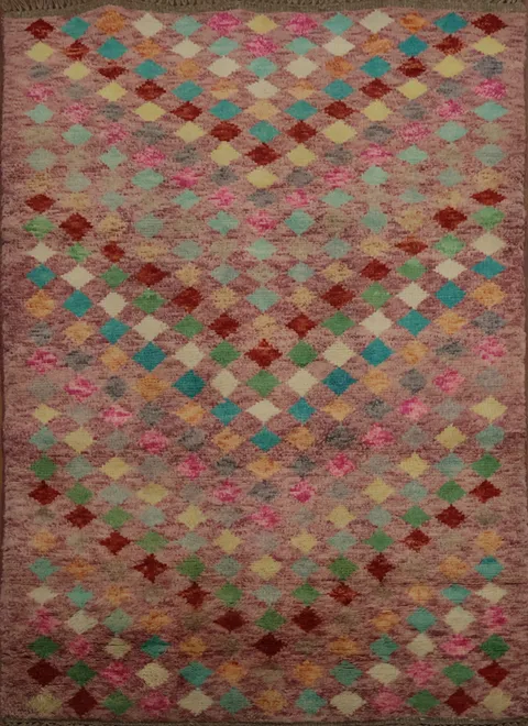Geometric Oushak Turkish Area Rug 3x5