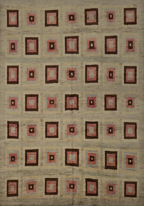 Timeless Gabbeh Kashkoli Area Rug 8x10 for a Bold and Modern Look