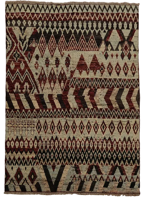 Bold Geometric Moroccan Area Rug 9x12 Adds Exotic Flair to Your Decor
