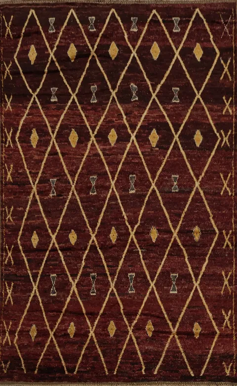 Intricate Diamond Moroccan Area Rug 7x10 Transform Your Living Space