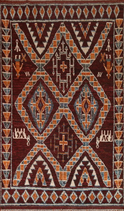 Tribal Wool Moroccan Area Rug 6x8