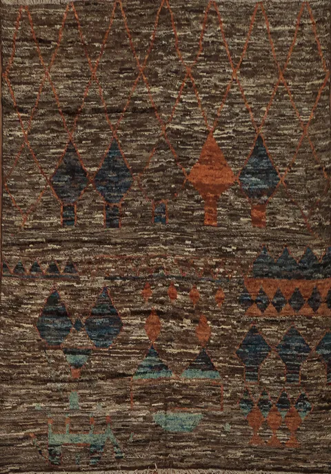 Rustic Charm Meets Modern Design in Moroccan Area Rug 8x10