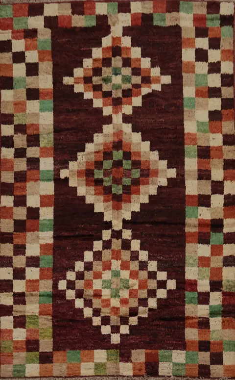 Checkered Moroccan Oriental Area Rug 7x10
