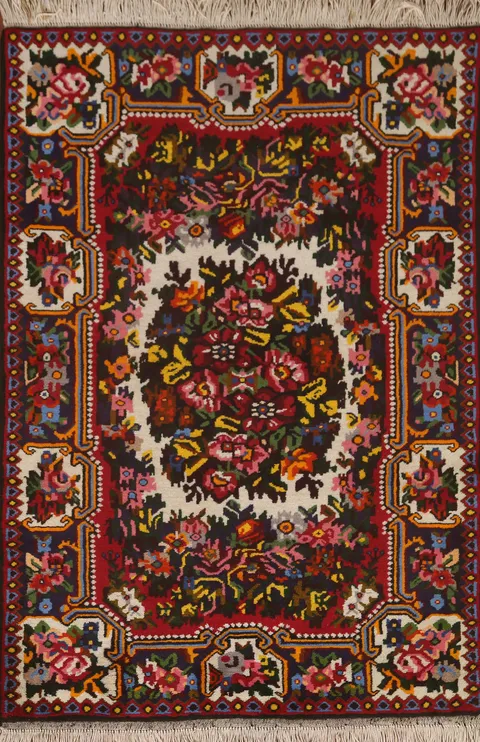 Victorian Style Bakhtiari Persian Area Rug 4x5