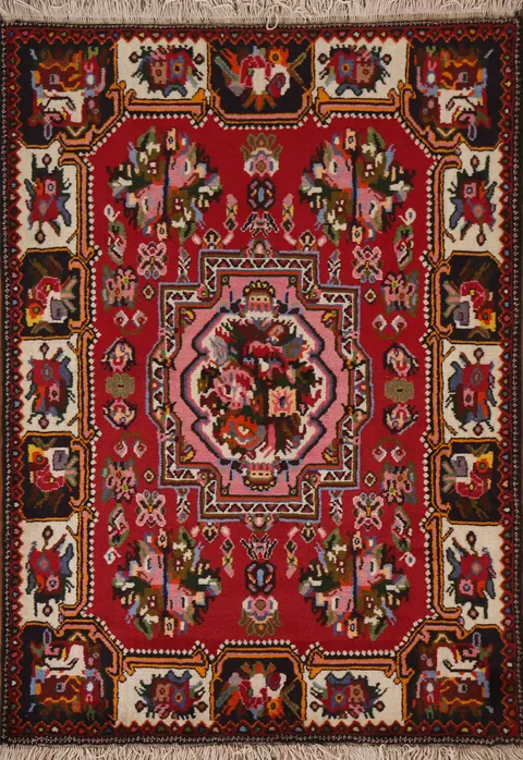 Handmade Bakhtiari Persian Area Rug 4x5