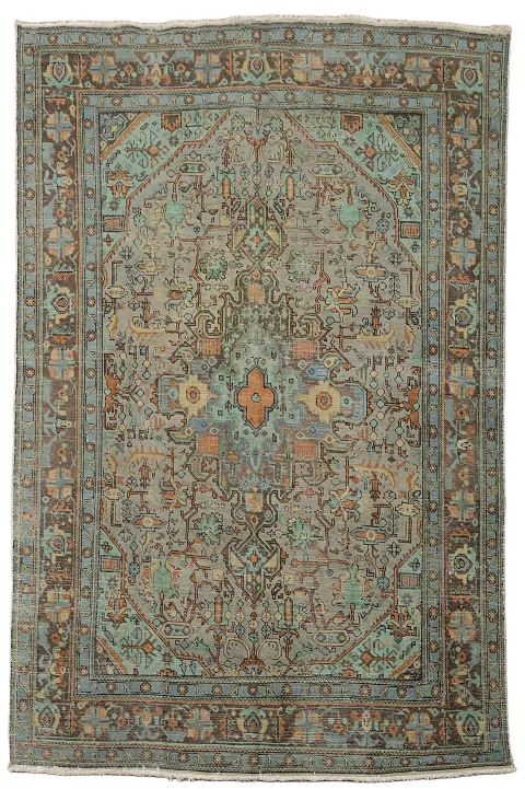Geometric Tabriz Persian Area Rug 6x10