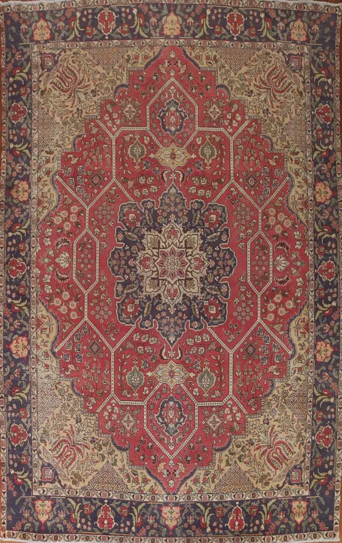 Geometric Tabriz Persian Area Rug 10x13