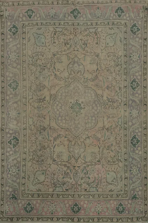 Distressed Tabriz Persian Area Rug 8x11