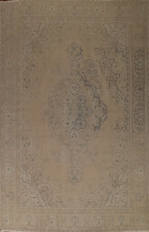 Distressed Tabriz Persian Area Rug 10x13