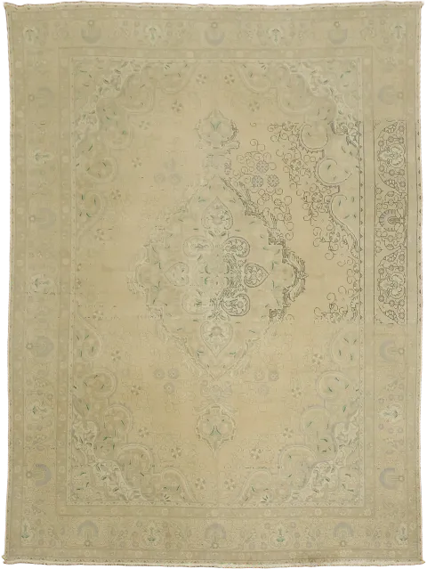 Distressed Tabriz Persian Area Rug 10x13