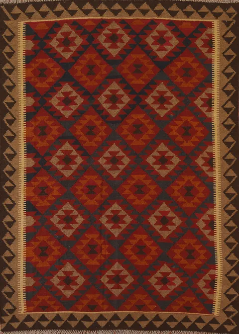 Geometric Kilim Oriental Area Rug 5x7