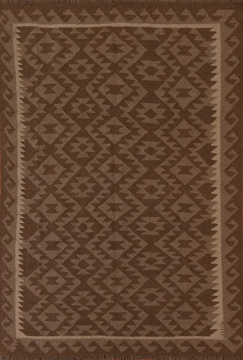 Hand-Woven Kilim Tribal Area Rug 5x7