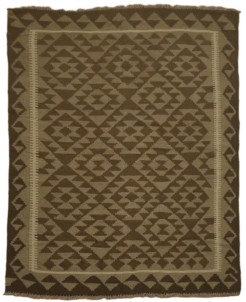 Warm Toned Rug with Tribal Geometric Designs for Any Room 5x6