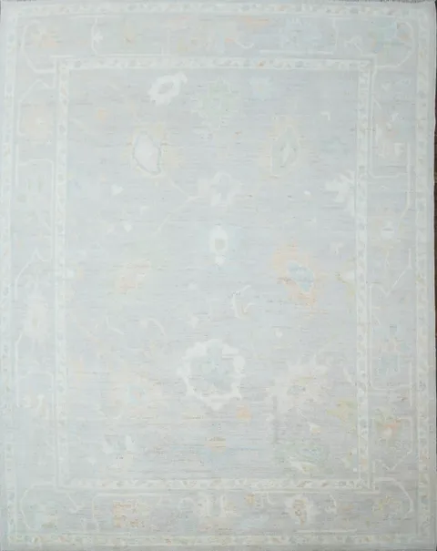 Wool Oushak Vegetable Dye Area Rug 9x12