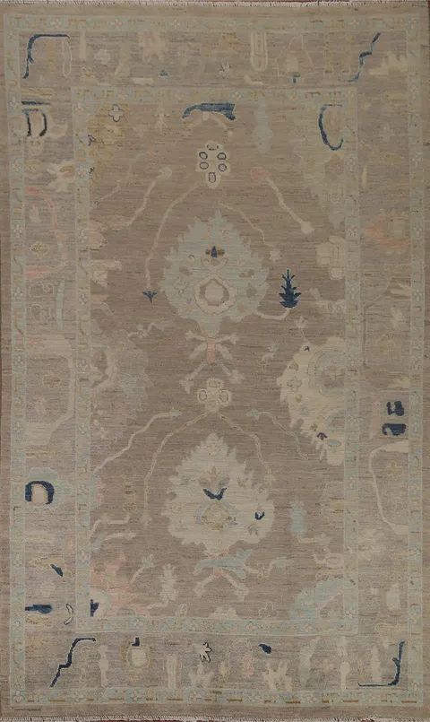 Vegetable Dye Oushak Turkish Area Rug 6x9